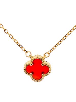 RED CLOVER GOLD NECKLACE