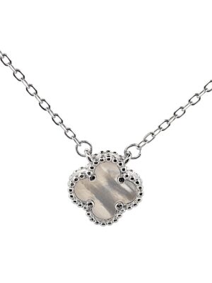 WHITE CLOVER SILVER NECKLACE