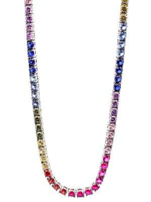 COLORED TENNIS SILVER 3 MM CHAIN