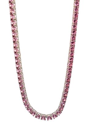 PINK TENNIS SILVER 3 MM CHAIN